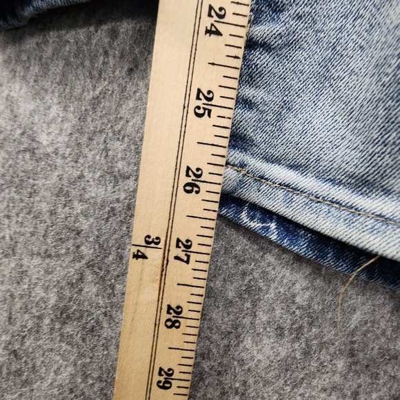 Maurices Distressed Patched Ankle Jeans Womens Size 9/10 Regular Blue Stretch - Picture 11 of 12